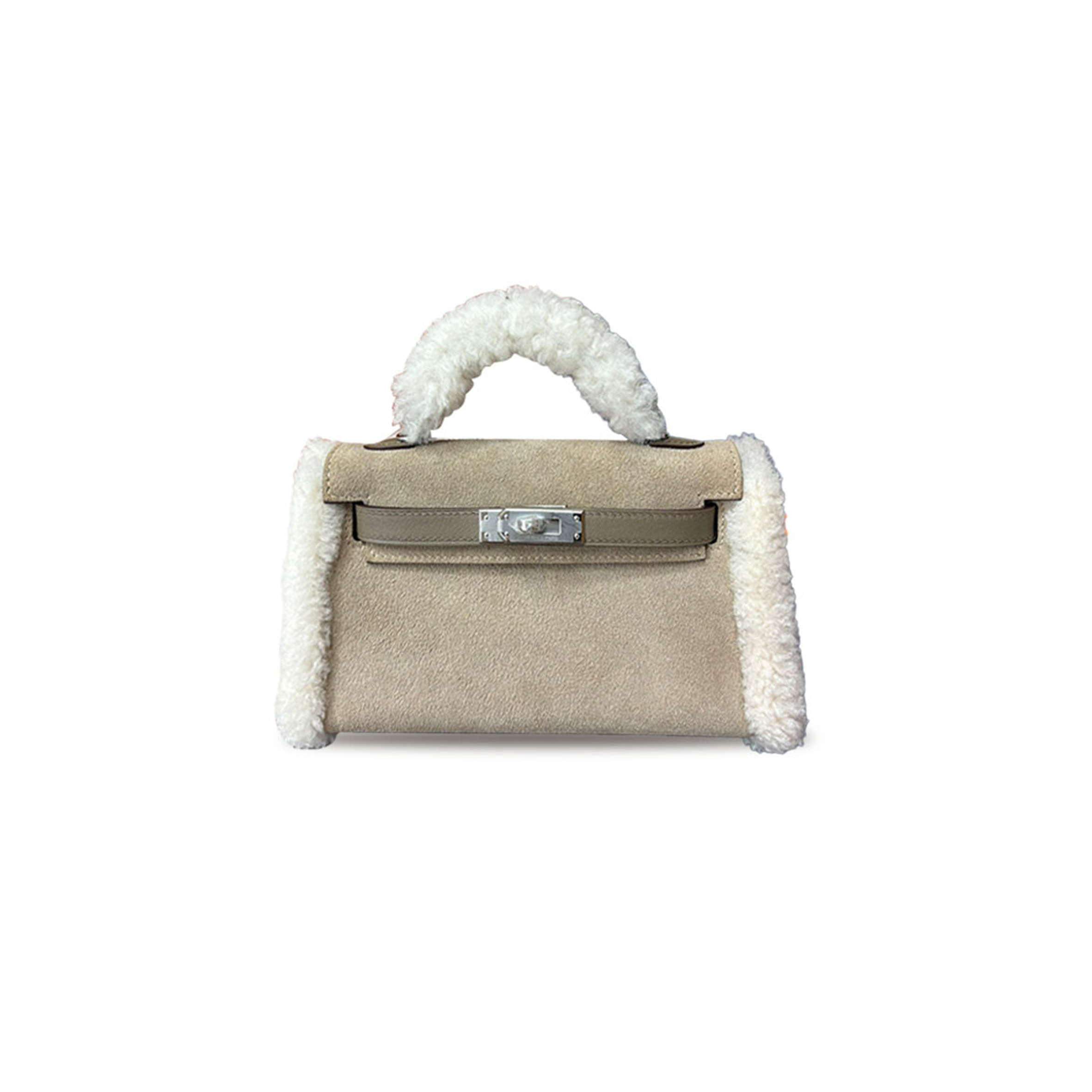 HERMÈS MASTER SHEARLING TEDDY MINI KELLY (19*12*5.5cm)